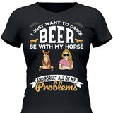 I just want to drink beer - Customizable T-Shirt