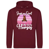 Just a girl who loves horses - Personalized Hoodie