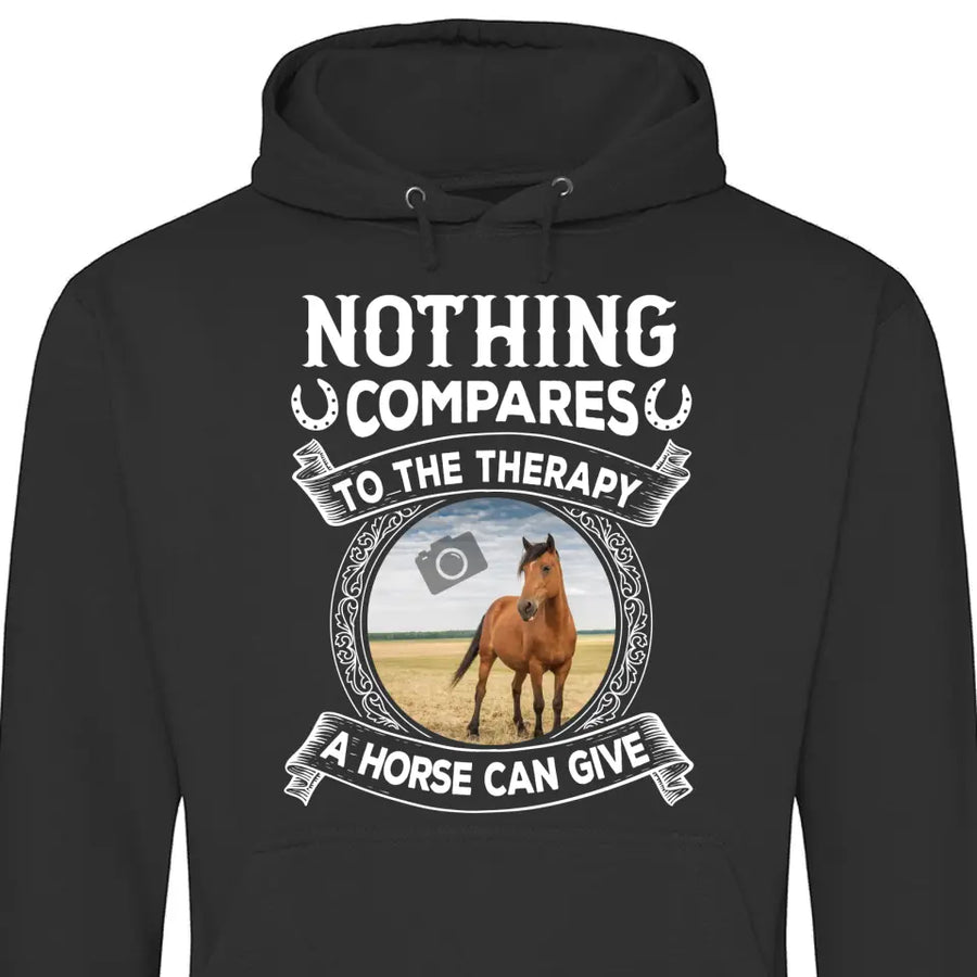 Horse Therapy Photo Upload - Customizable Hoodie – Gallupa