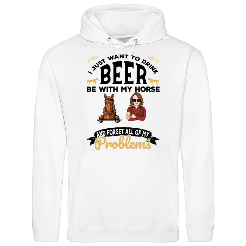 I just want to drink beer - Personalized Hoodie