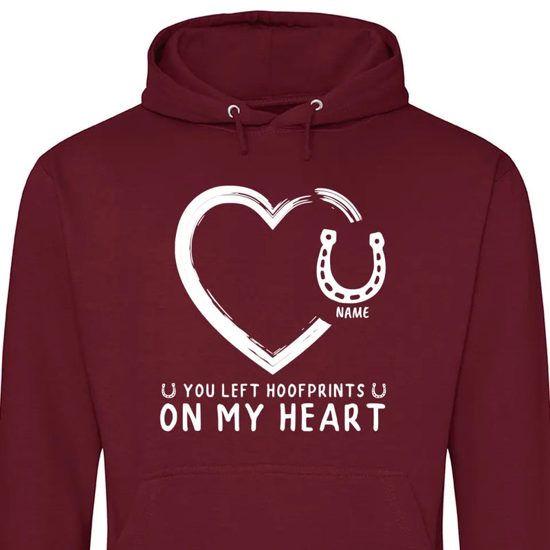 Hoofprints On My Heart - Customizable Hoodie