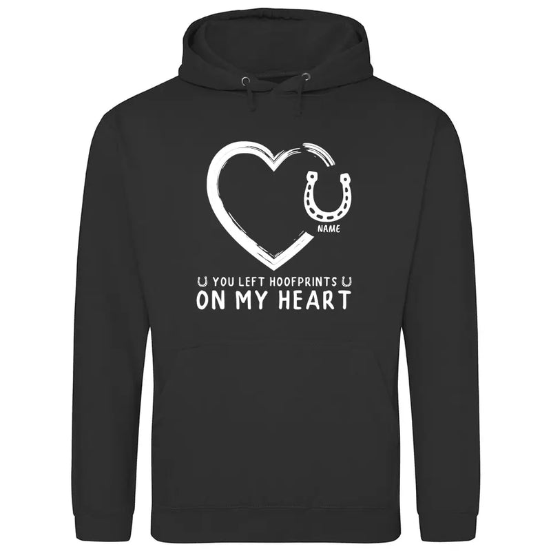 Hoofprints On My Heart - Personalized Hoodie