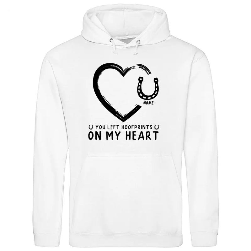 Hoofprints On My Heart - Personalized Hoodie