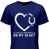 Hoofprints On My Heart - Personalized Tshirt