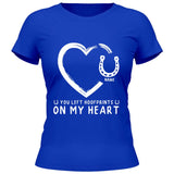 Hoofprints On My Heart - Personalized Tshirt