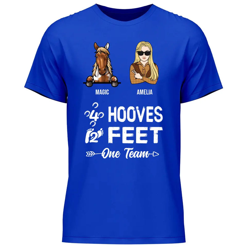 4 Hooves 2 Feet 1 Team - Personalized Tshirt