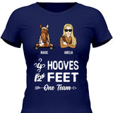 4 Hooves 2 Feet 1 Team - Personalized Tshirt