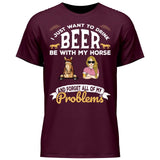 I just want to drink beer - Personalized Tshirt