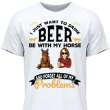 I just want to drink beer - Personalized Tshirt