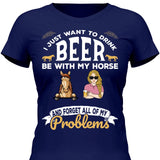I just want to drink beer - Personalized Tshirt
