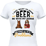 I just want to drink beer - Personalized Tshirt